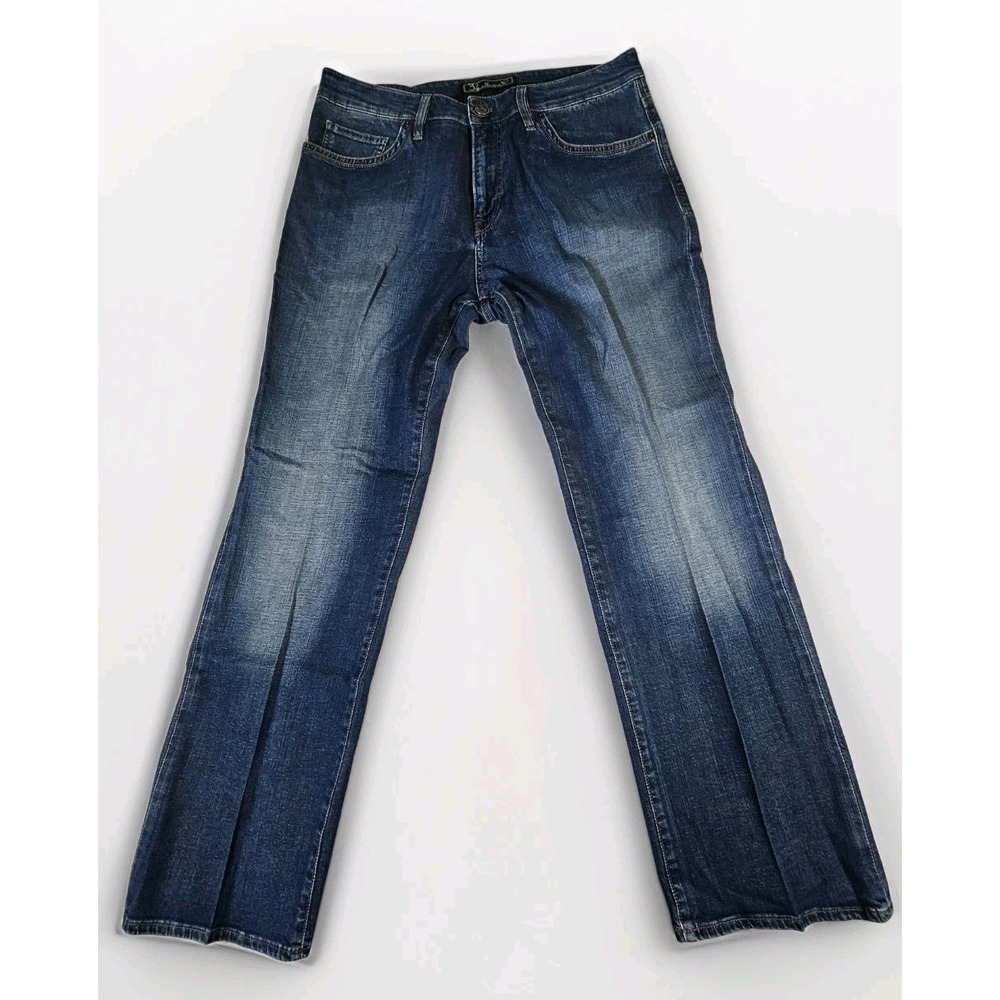 34 Heritage Jeans Charisma Men's 36x30 Washed Blue Stretch Comfort Rise Classic